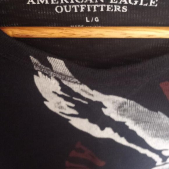 American Eagle Vintage Retro Black Large Shirt - Picture 6 of 9